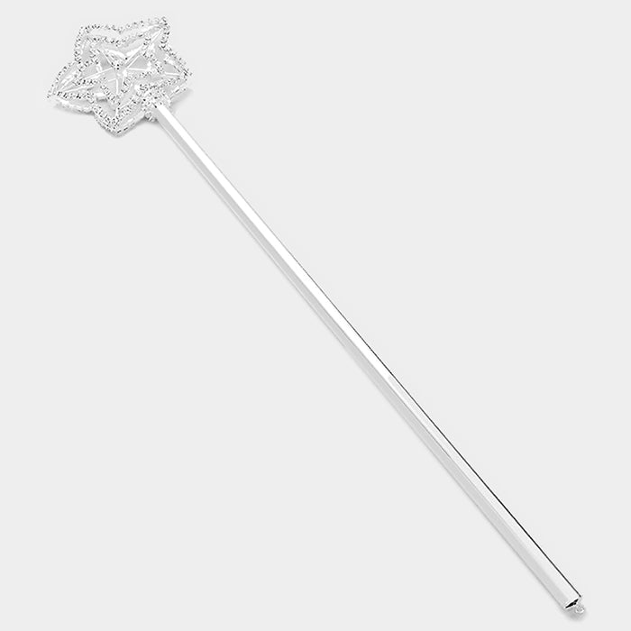 ST137 Cetro en forma de estrella con pavé de brillantes