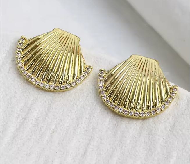 33265396 Conjunto de concha oro laminado 18k (3 Capas)