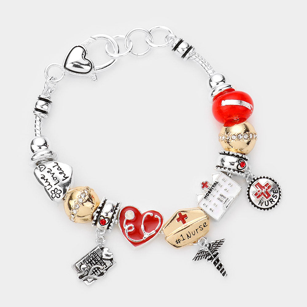 Pulsera estilo pandora enfermera #1