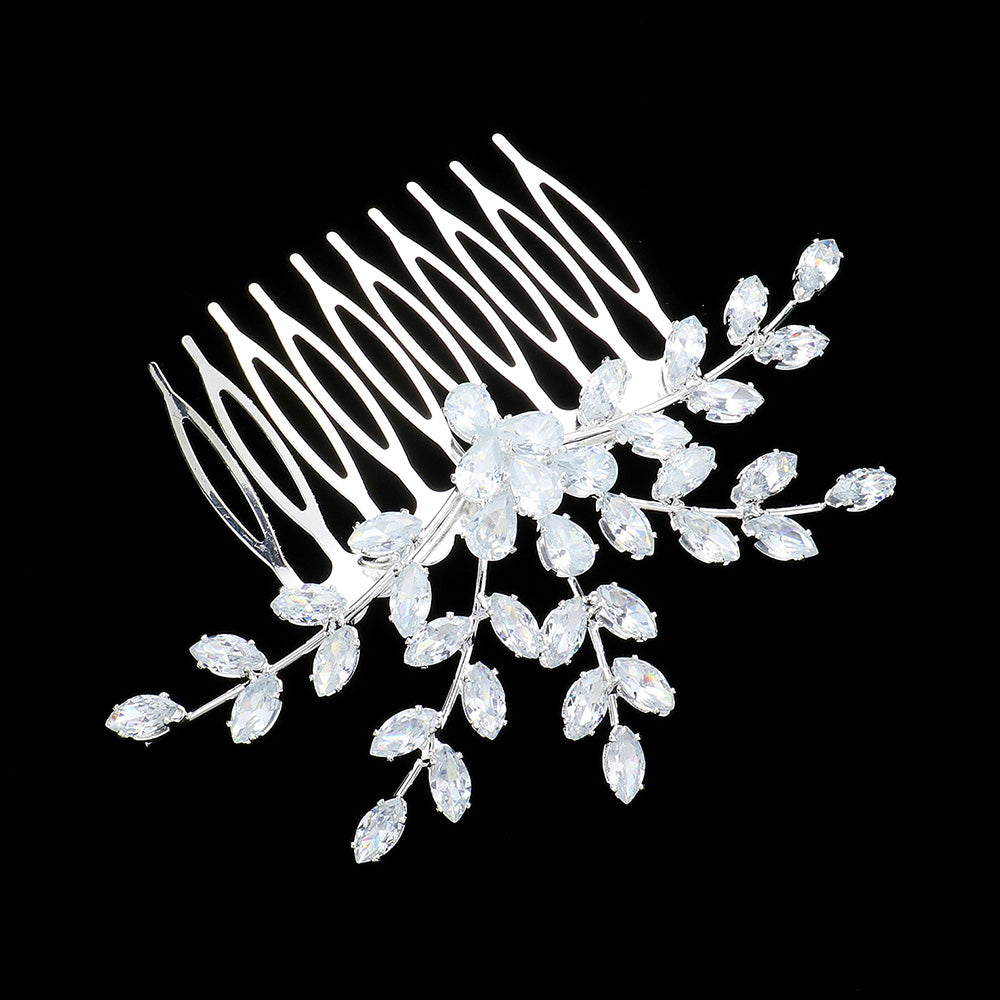 CSH12405 Peineta para el cabello acentuadas con piedra marquesa CZ
