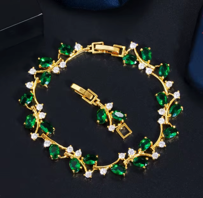 Pulsera con piedras marquesas y Circonita cubica AAAAA (CZ)