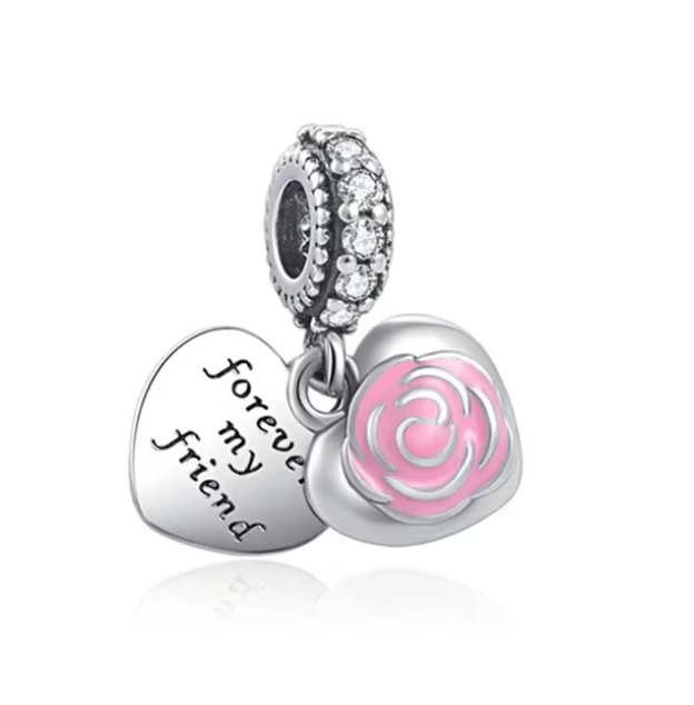 02115316 Dije de corazón for ever friends en Plata S925