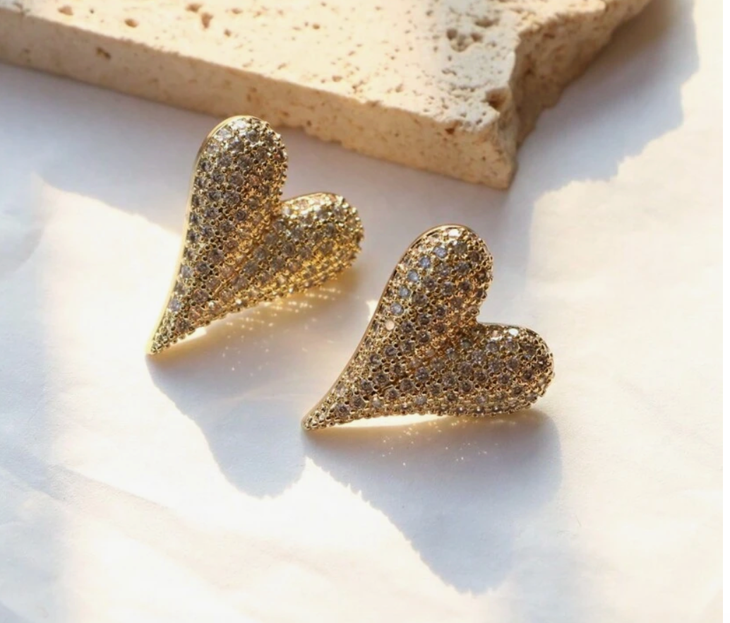 SH0454 Aretes oro laminado 3 capas