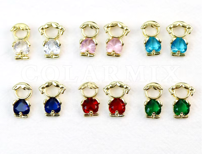 Dijes tipo pandora en oro laminado 18k (3 capas)