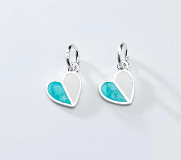 Cadena con Dije de corazón minimalista en Plata S925