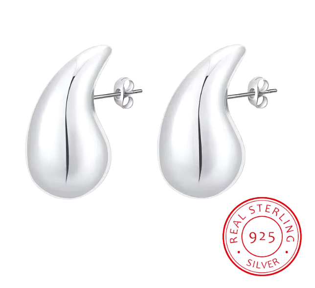 37579508 Aretes estilo lagrimas en plata S925