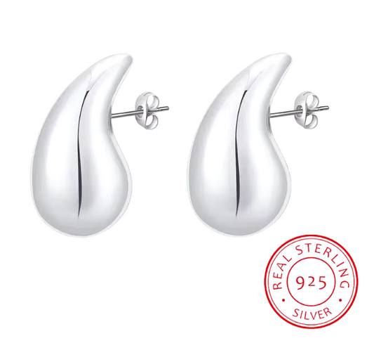 37579508 Aretes estilo lagrimas en plata S925