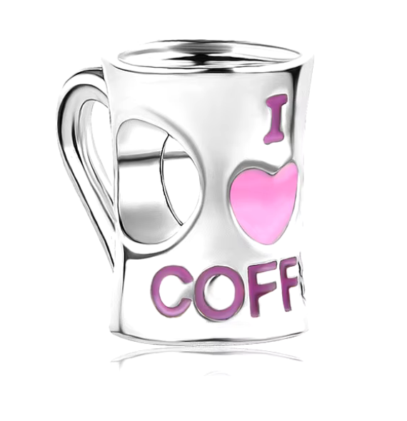 43459572 Dije de Plata S925 Tasa "I love Coffee"