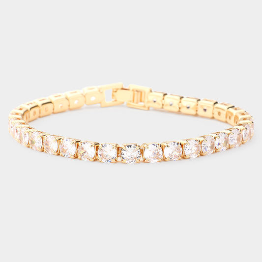 Pulsera de noche estilo tenis con piedras de brillantes