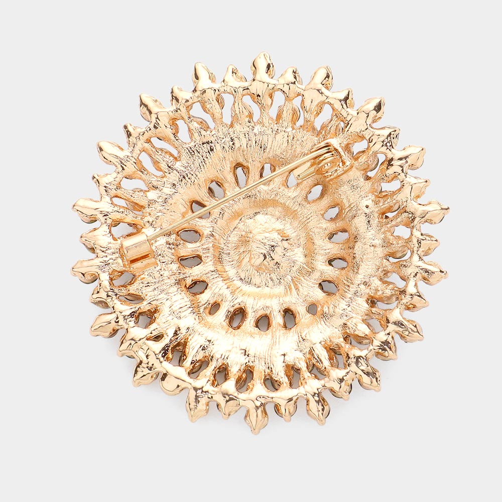 Broche de cristal en forma de burbuja