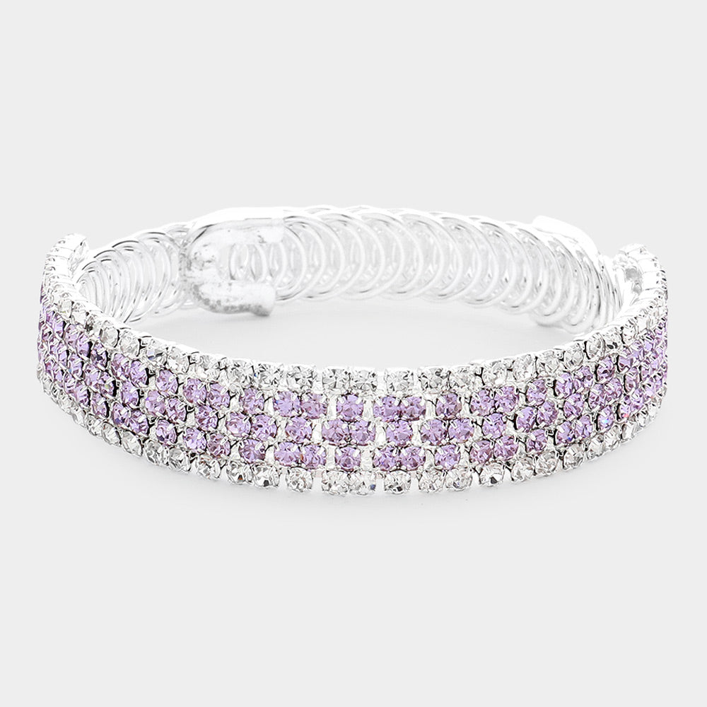 Pulsera de noche ajustable con pavé de brillantes