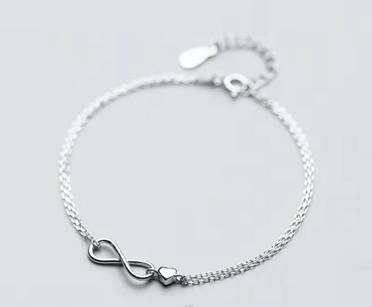 59720180 Pulsera con dije amor infinito en plata S925