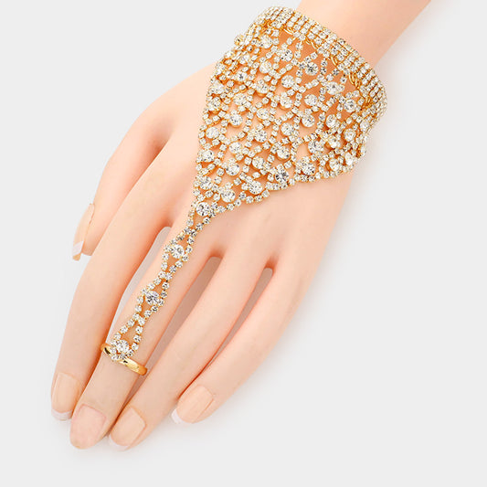 EVB0290 Pulsera con cadena con detalles en brillantes