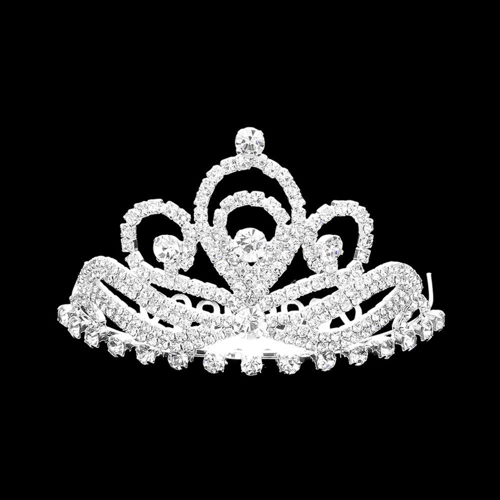 Mini tiara de princesa con detalles en brillantes de imitación