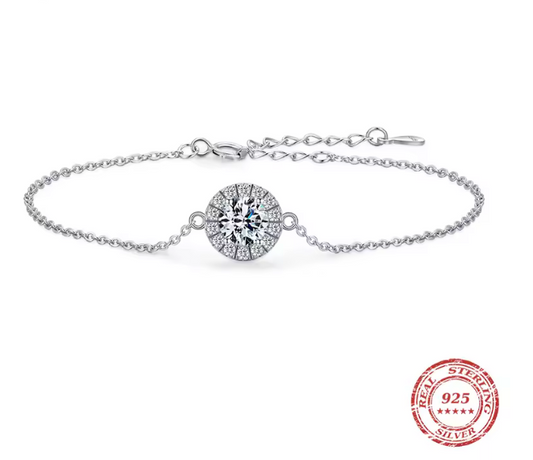 69312756 Pulsera con piedra zirconia en plata S925