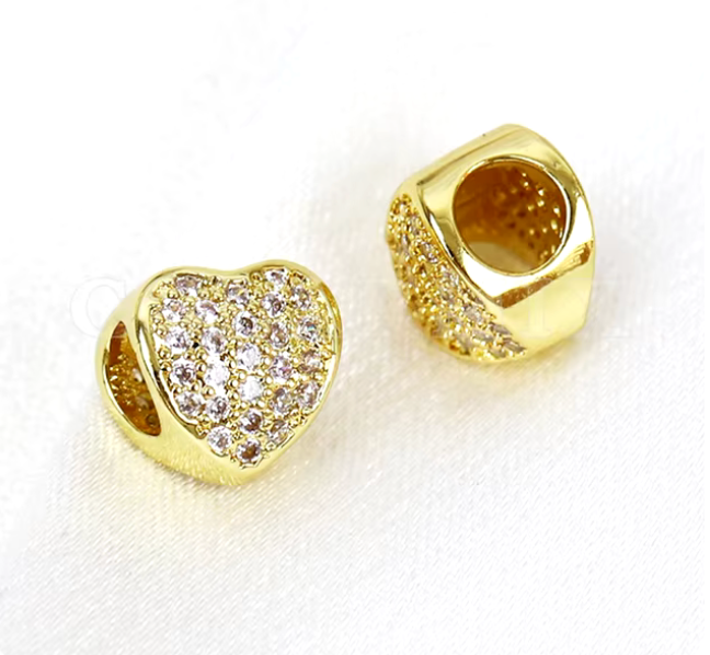 Dijes tipo pandora en oro laminado 18k (3 capas)