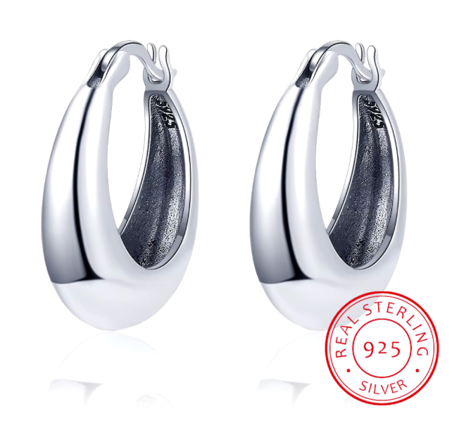 84403444 Aretes de plata S925 pequeños en forma de U