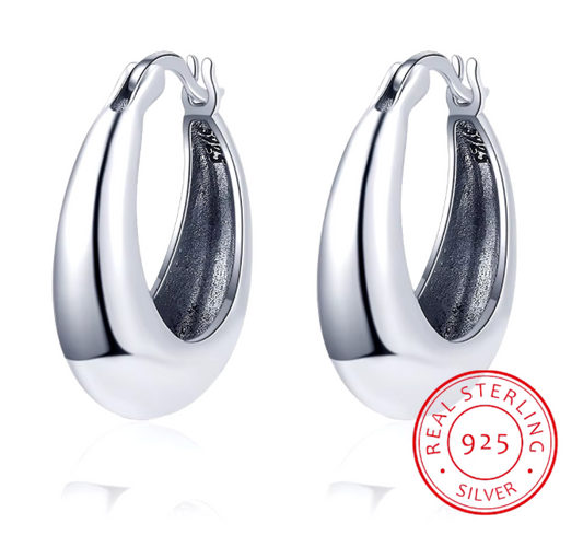 84403444 Aretes de plata S925 pequeños en forma de U