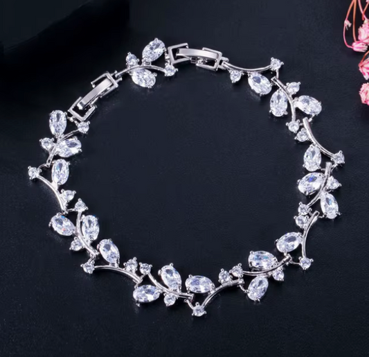 Pulsera con piedras marquesas y Circonita cubica AAAAA (CZ)
