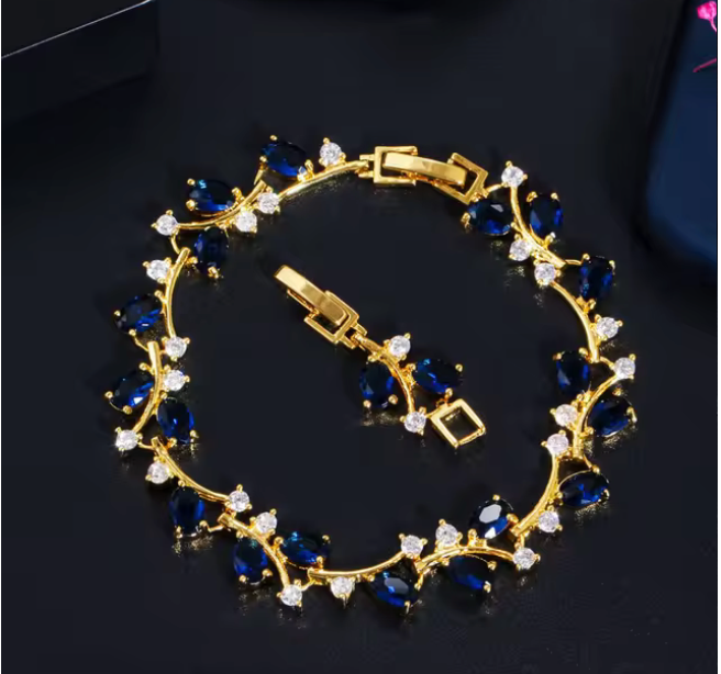 Pulsera con piedras marquesas y Circonita cubica AAAAA (CZ)