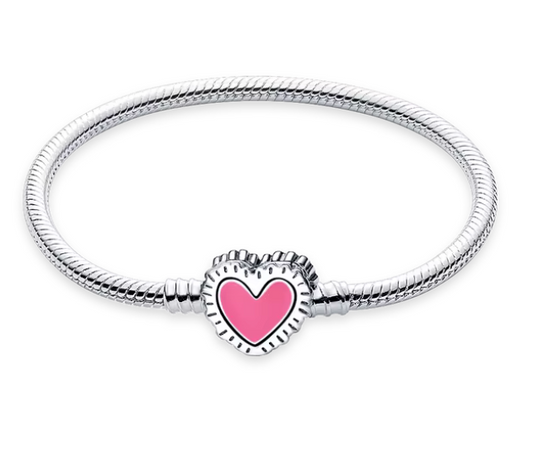 Pulsera corazón en plata S925