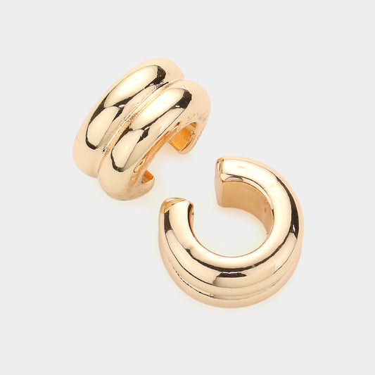 Ear Cuffs de metal texturizado #CFE20628
