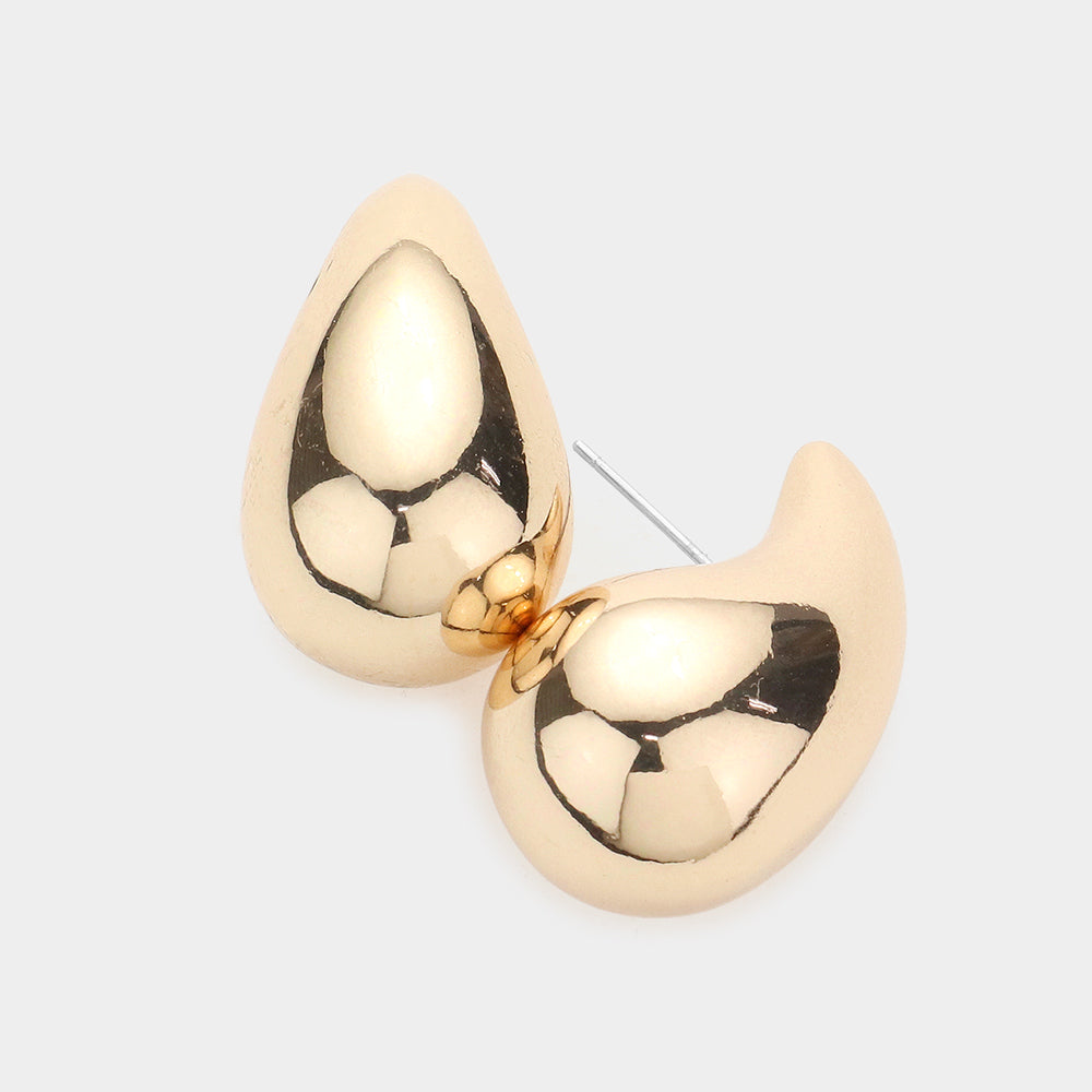 Aretes lagrimas de metal #ME1083