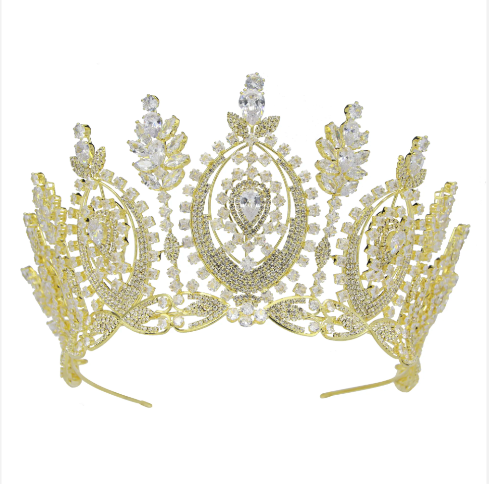 HG1069 Tiara con piedras multiples de Zirconia