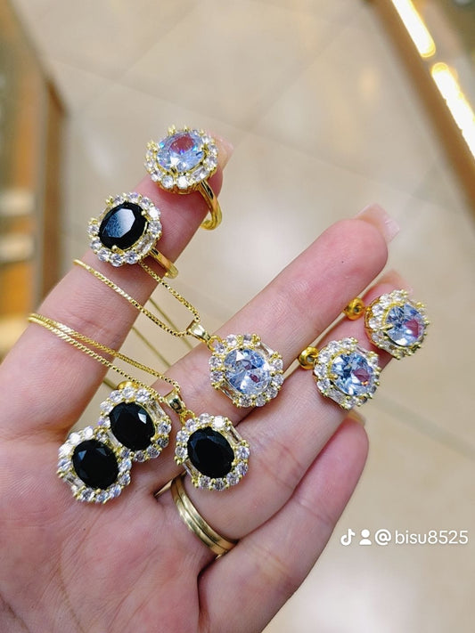 30582516 Conjunto cadena, aretes y anilló ajustable